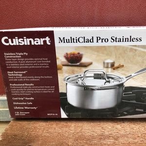 Cuisinart Multi Clad Pro Stainless 2 Qt Saucepan with Cover